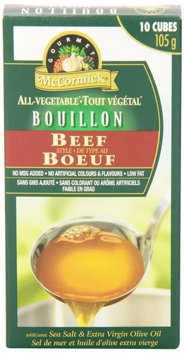 Vista 8 de McCormick Gourmet Cubitos de caldo de verduras, 10 cubos, sabor a carne de res, 3.7 onzas, caja (importados de Canadá)