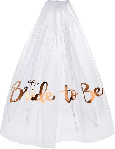 MOHLX Bride To Be Veil Bachelorette Party Supplies Bridal Shower Decoration Accessories Gift Engagement Decoration