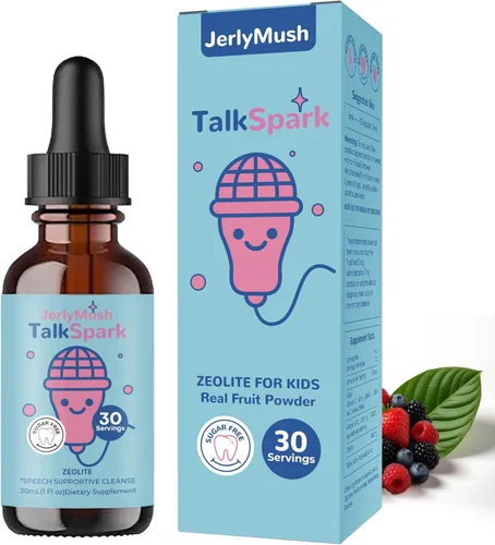 Zeolite Detox for Kids - Gotas de zeolita de fórmula 3 en 1, vitamina D y B12, apoyo diario suave, sabor natural de bayas mixtas de 1.0 fl oz/1 onza