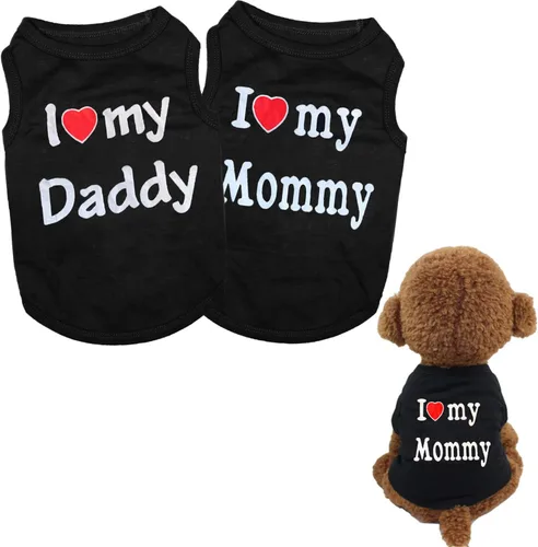 Vista 9 de Paquete de 2 ropa para perros pequeños, chicos y cachorros, camisa para Chihuahua, Yorkies, verano, mascota, perro, gato, transpirable, cómoda