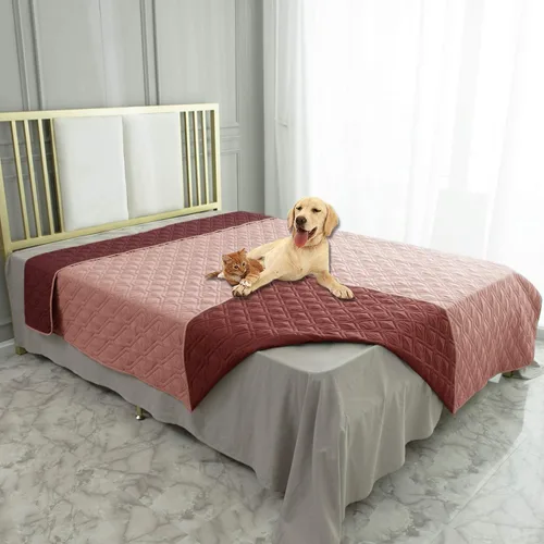 Vista 106 de Ameritex - Manta impermeable para cama de perro, manta reversible para muebles, cama, sofá (30 x 70 pulgadas, color chocolate y beige)