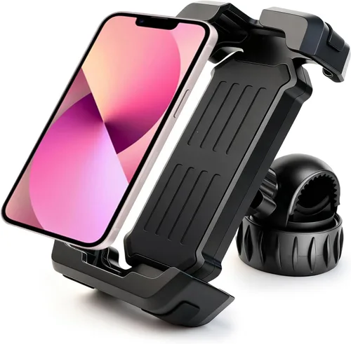 Vista 8 de Soporte de Teléfono para Motocicleta y Bicicleta, Clip Soporte para Teléfono Celular de Bicicleta, Abrazadera para Manillar de Bicicleta y Scooter
