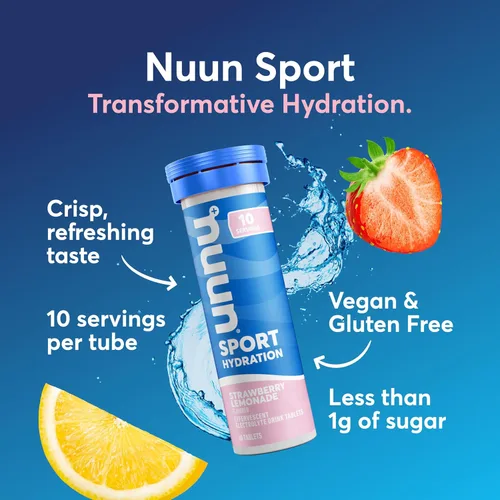 Vista 19 de Nuun Sport - Tabletas de electrolitos para una hidratación proactiva, ponche de frutas, paquete de 8 (80 porciones)