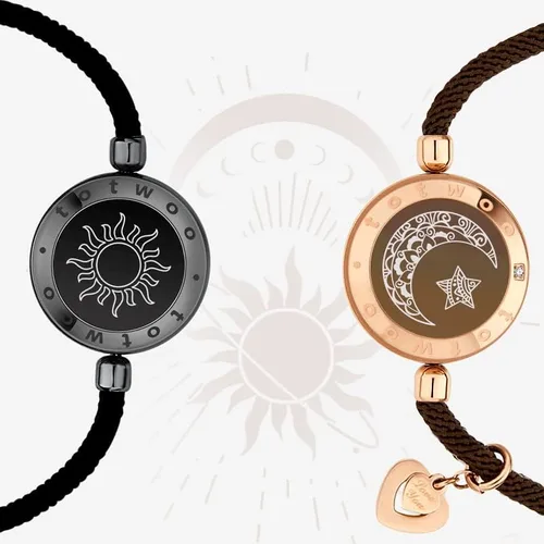Vista 4 de totwoo Long Distance Touch Bracelets for Couples Vibration Light up for Love Couples Bracelets Long Distance Relationship Gifts for Girlfriend