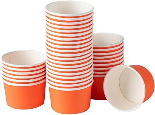 Vista 2 de Coppetta - Vasos de postre de 3 onzas, 50 tazas desechables para helado, tapas se venden por separado, duraderos, cuencos de yogur congelado