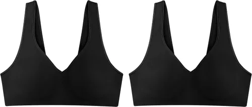 Hanes Women's Smooth Comfort Wireless Bra, Seamless Full-Coverage T-Shirt Bra, Moisture Wicking, Single & 2-Pack