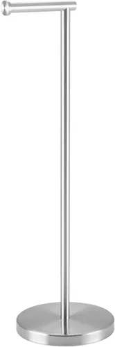 Vista 8 de KES Soporte de papel higiénico de 26 pulgadas de alto (versión más grande), soporte de rollo de papel higiénico independiente con base pesada