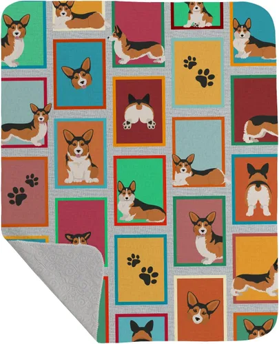 Vista 52 de Caroline's Treasures MLM1128LQB - Manta acolchada de Lots of Airedale Terrier de 50 x 60 pulgadas, con patrón de ilustraciones para cama, sofá