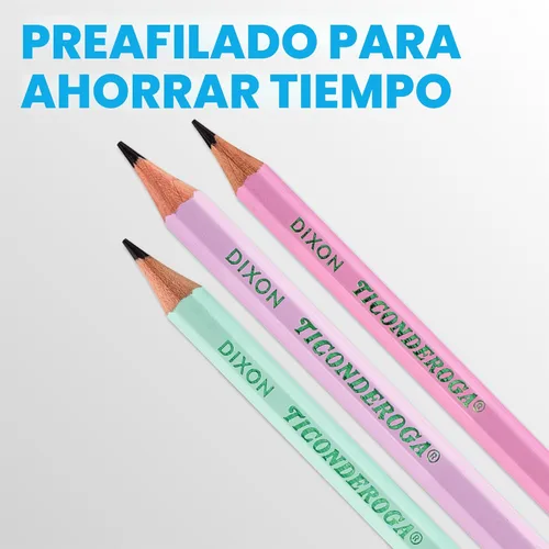 Vista 6 de Ticonderoga® Lápices pastel, 2 suaves, colores surtidos, paquete de 10 lápices