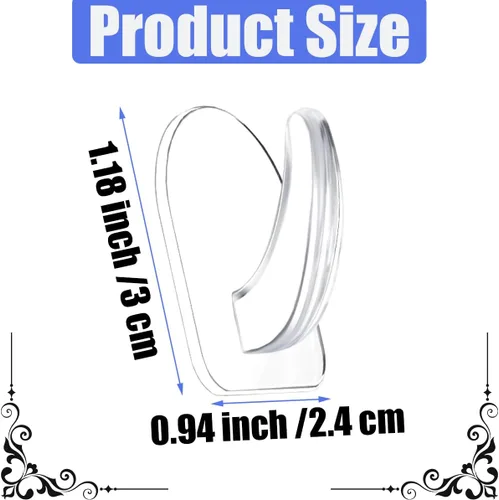 Vista 2 de 40 ganchos de pared adhesivos transparentes para paredes, sin daños, transparentes, reutilizables, sin clavos, pequeños ganchos adhesivos acrílicos