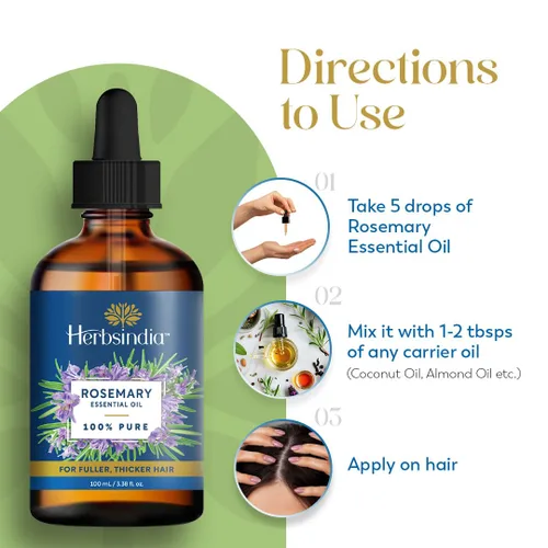 Vista 7 de Aceite de coco virgen de Parachute Advansed (Piel) y aceite esencial de romero de Herbsindia