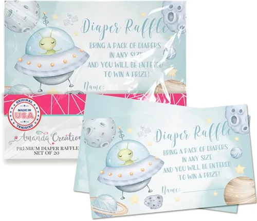Vista 11 de Amanda Creation Baby Under Construction - Rifa de pañales para baby shower, 20 tarjetas de inserción de doble cara de 2 x 3 pulgadas