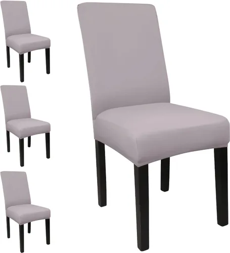 Vista 102 de Fundas para sillas de comedor, juego de 2 fundas, con patrón elástico Parsons, de elastano, extraíbles y lavables, protector para sillas de cocina