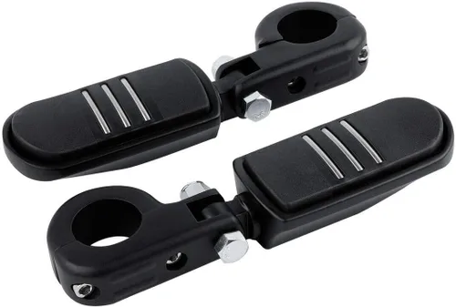 Vista 10 de TCMT Universal 32mm Estribos de pie para motocicletas Compatibles con Harley Touring, Road King, Street Glide, Road Glide, Electra Glide, Softail