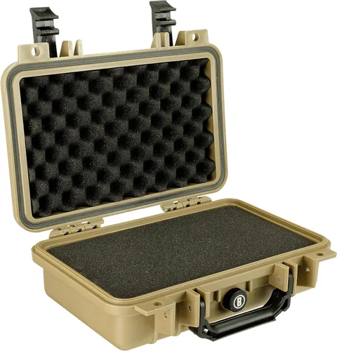 Vista 3 de Bushnell Estuche rígido compacto impermeable de 11.6 pulgadas para pistolas, a prueba de golpes y listo para TSA (bronceado), BN00010-GUN