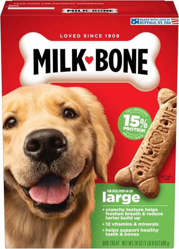 Vista 18 de Milk-Bone Original Dog Treats Galletas para Perros Grandes, 10 Libras (El Embalaje Puede Variar)