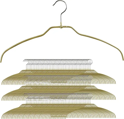 Vista 17 de Mawa Reston Lloyd Silhouette Series - Percha antideslizante que ahorra espacio, estilo 42 pies, paquete de 4, color negro