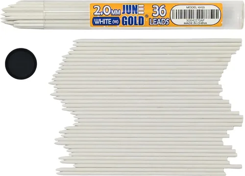 Vista 14 de June Gold repuesto de grafito resistente a quiebres con cómodo dispensador, Arcoiris (Rainbow)