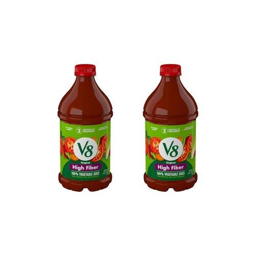 Vista 30 de V8 Jugo de verduras original bajo en sodio, 100% vegetal, botella de 46 onzas líquidas