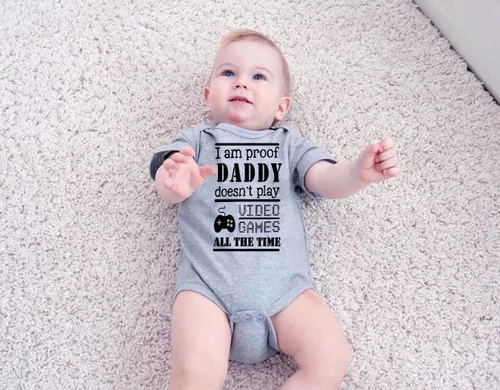 Vista 3 de Loveternal - Mameluco de algodón para bebé (0-12 meses), para niño o niña, recién nacido, texto de frase linda