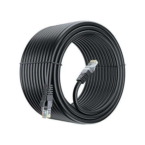 Vista 26 de Maximm Cable Ethernet Cat 6 de 30 pies, cobre 100% puro, cable LAN Cat6, cable de Internet, cable de conexión y cable de red, UTP (negro) de 30 pies
