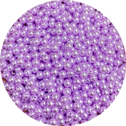 Vista 32 de 800 cuentas de perlas de 0.236 pulgadas (0.236 in) de satén redondas sueltas de plástico para hacer joyas, aretes, pulseras, collares, llaveros