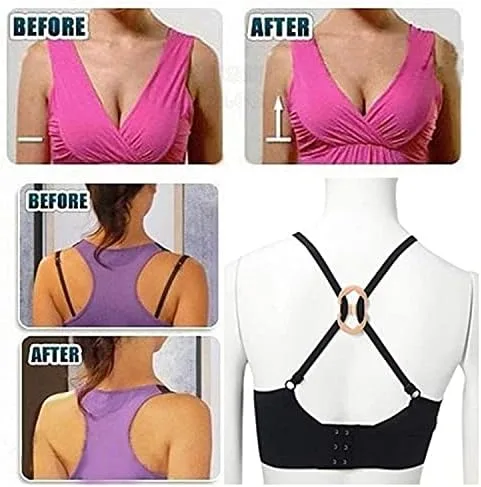 Vista 3 de Thsinde Bra Strap Clips, 12 Bra Clips and Bra Straps Holder Womens Black,White,Beige for Full Cup