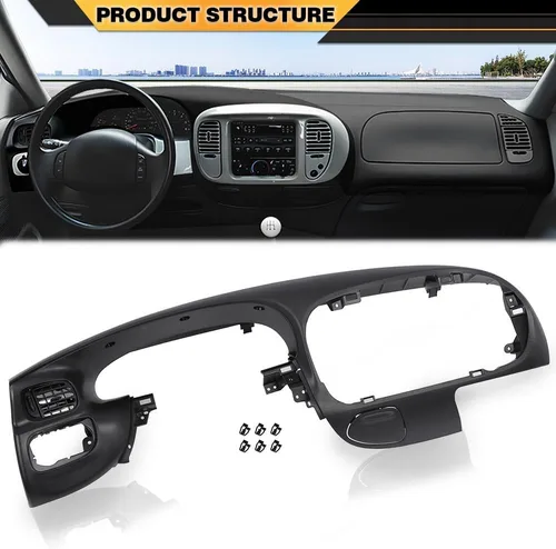 Vista 8 de Panel de bisel para tablero compatible con Ford F150 1997-2003/compatible con Ford Expedition 1997-2003