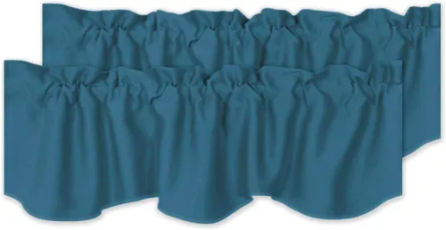 Vista 23 de H.VERSAILTEX - Cenefa de cortina opaca para ventanas de cocina, sala de estar/baño, para protección de la privacidad y decoración, con bolsillo