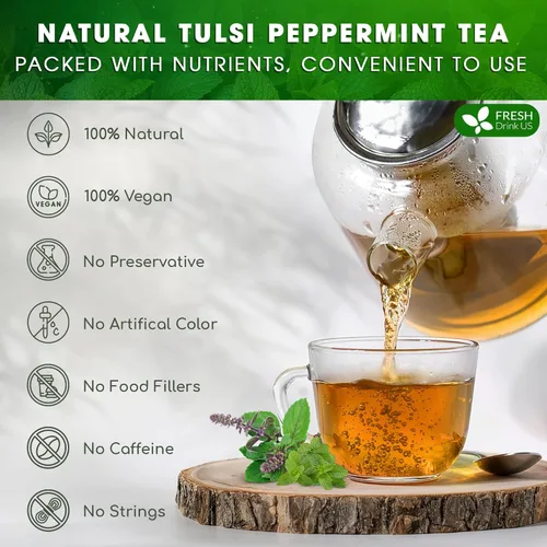 Vista 202 de FreshDrinkUS, 135 bolsas de té de jengibre y cúrcuma premium, ingredientes 100% naturales, mezcla hecha a mano de té de hierbas de cúrcuma