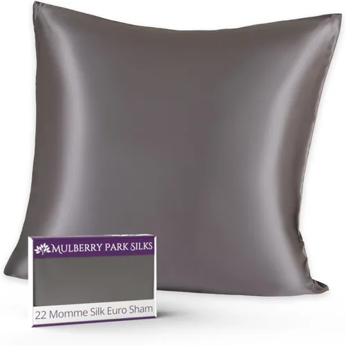 Vista 12 de Mulberry Park - Funda de almohada 100% seda, 22 mommes, seda de morera grado 6A, cierre de sobre profundo, color negro/estándar (20 x 26 pulgadas)