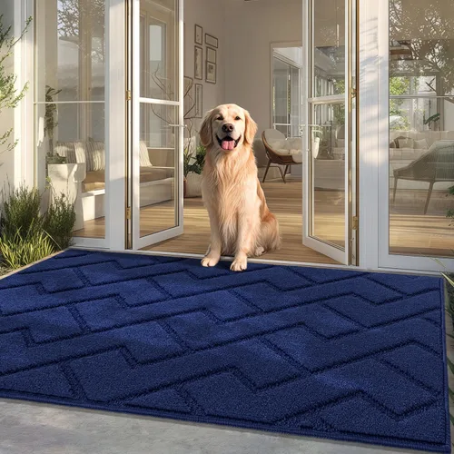 Vista 32 de hicorfe Tapete para puerta delantera para entrada exterior, 20 x 31.5 pulgadas, absorbente, resistente a la suciedad, tapetes de bienvenida