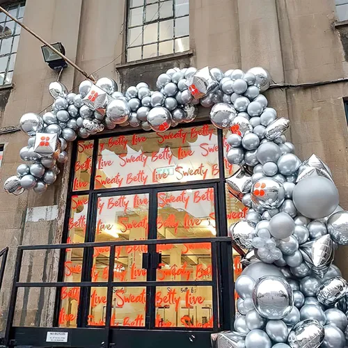 Vista 9 de PartyWoo 50 globos metálicos plateados de 12 pulgadas y bomba eléctrica para globos