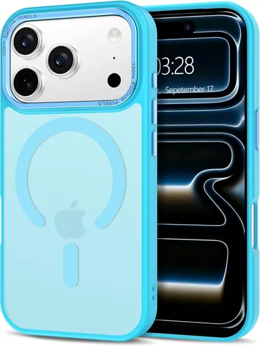 Vista 19 de Anuck - Funda magnética para iPhone 11 compatible con MagSafe, carcasa trasera mate translúcida dura, borde de TPU, delgada, resistente a impactos