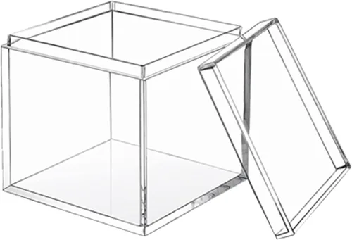 KissYou Caja acrílica, 1 paquete de cajas de Lucite para decoración de Pascua, regalos, bodas, recuerdos de fiesta, golosinas, dulces y accesorios,