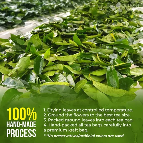 Vista 214 de FreshDrinkUS, 135 bolsas de té de jengibre y cúrcuma premium, ingredientes 100% naturales, mezcla hecha a mano de té de hierbas de cúrcuma