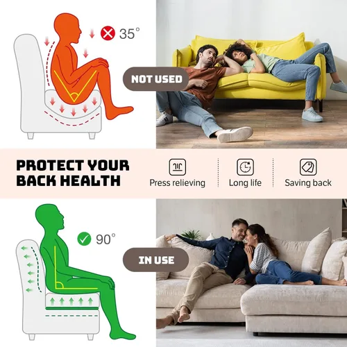 Vista 9 de Jin&Bao Soporte de cojín de sofá para flacidez, cojín de sofá de madera maciza resistente, soporte de 21 a 45 pulgadas para sofá biplaza, soporte