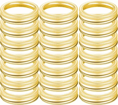 Vista 8 de 42 anillos para conservas de boca regular, bandas de conservas para tarros de boca pequeña, bandas de metal inoxidables para tarro Mason