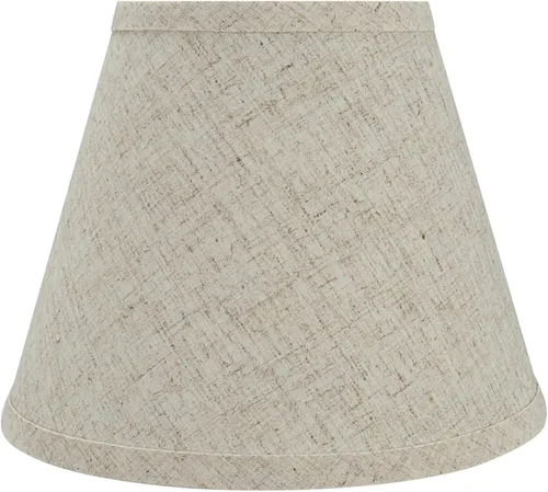 Vista 3 de Aspen Creative 32426A, pantalla de lámpara de construcción de araña con forma de imperio de transición en color beige, 9 pulgadas de ancho