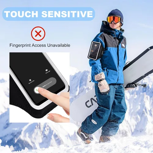 Vista 5 de Brazalete para correr con funda para auriculares y ranura para tarjetas, soporte para teléfono para iPhone 17 16 15 14 Pro Max Plus Galaxy S25 S24