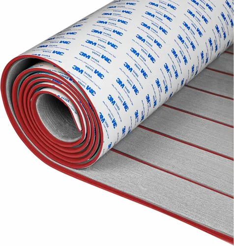 Vista 10 de OCEANBROAD Suelo de espuma EVA para barco con base adhesiva 3M, cubierta marina autoadhesiva de 96''x45.6''/36''/28.8''/16.8'', 48''x16.8'' hoja