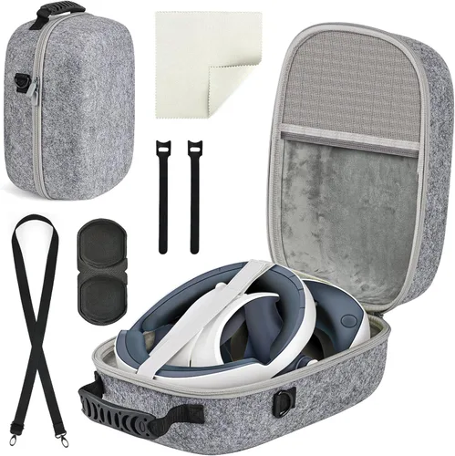 HuiJuKeJi Hard Carrying Case Compatible with PlayStation VR2 Gaming Headset and Touch Controllers Accessories,Anti-collision Box for PSVR2 with