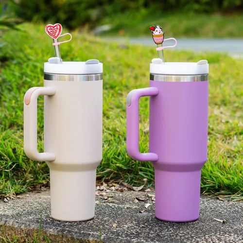 Vista 6 de 6 fundas de popote para el día de San Valentín para copa Stanley, tapa de popote de 0.4 pulgadas/0.394 in de diámetro, compatible con vasos Stanley