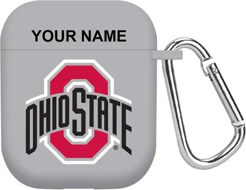 Vista 32 de AFFINITY BANDS Ohio State Buckeyes - Funda HD con nombre personalizado compatible con Apple AirPods Gen 1 y 2 (negro)