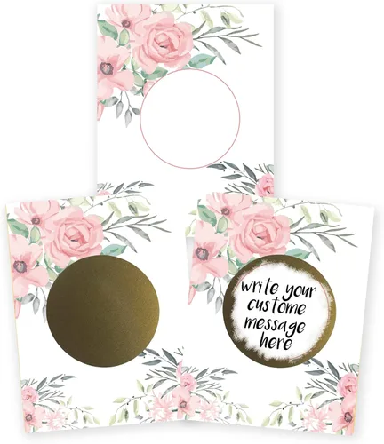 Vista 56 de My Scratch Offs - Paquete de 20 Mini Tarjetas Rasca y Gana DIY de Corazón Rosa para San Valentín con Calcomanías, 3x4 Pulgadas, Notas de Amor