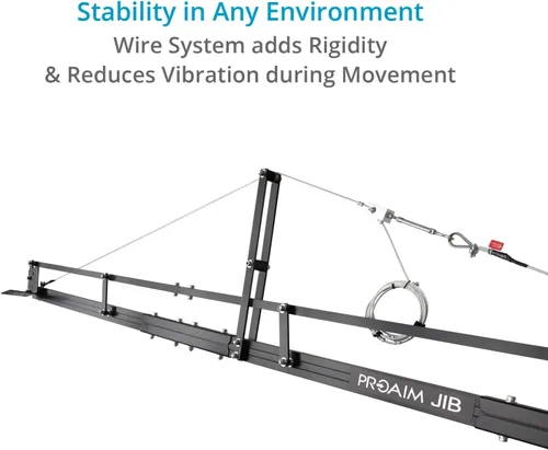 Vista 6 de PROAIM Brazo de horca de grúa de cámara de 18 pies para cardanes de 3 ejes, inclinación panorámica y cabezal fluido. Para cámaras de video DSLR