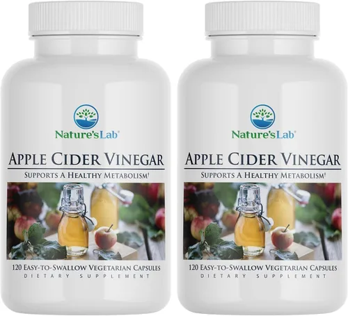 Vista 8 de Nature's Lab Vinagre de sidra de manzana 1200 mg con cromo - 120 cápsulas (suministro para 60 días)