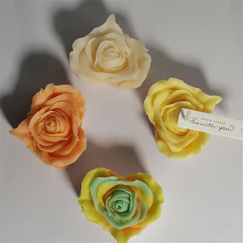 Vista 22 de Molde de Silicona para Fondant de Flores Rosas 3D Molde de Chocolate Dulces Pastel Decoración Molde Jabón Molde Vela Molde Resina Arcilla Horneado