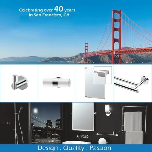 Vista 5 de Gatco 1523 Espejo decorativo de montaje fijo, cromado, 24 pulgadas