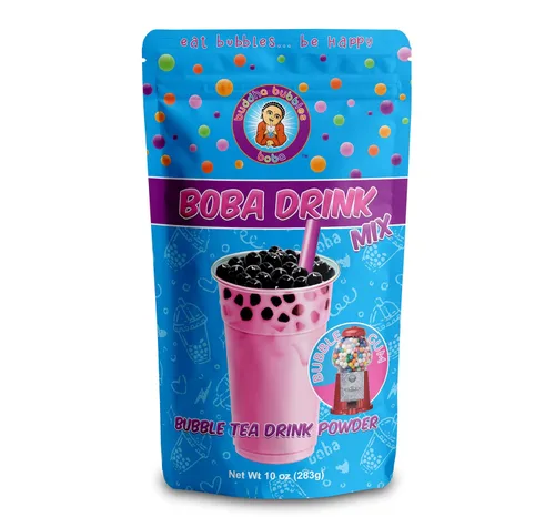 Vista 22 de Buddha Bubbles Boba - Mezcla de mezcla de bebida en polvo de mezcla de té Boba/Bubble Tea Cream de fresa, 1 kilo (2.2 libras) (3.53 onzas)